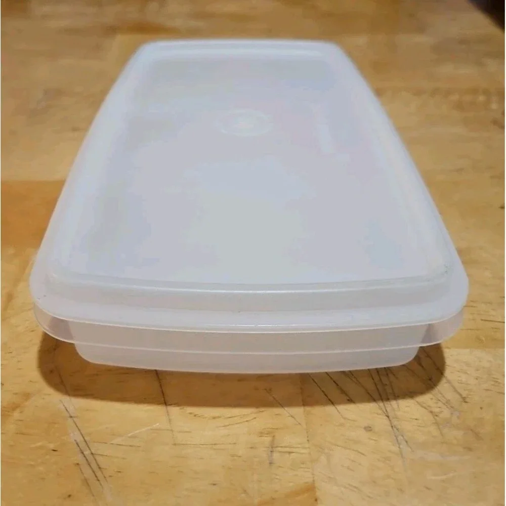 Vintage Tupperware Deli Meat Cheese Keeper Sheer 816 W/ Sheer Lid 817